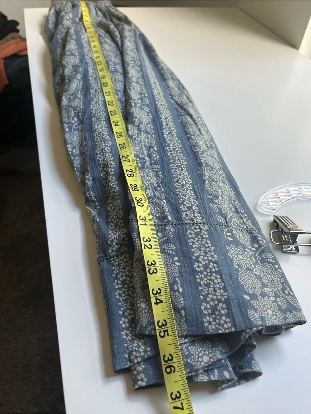 The Great Boating Skirt Blue Floral Button Up Tiered Hippie Prairie Modest 3 L - Picture 7 of 8